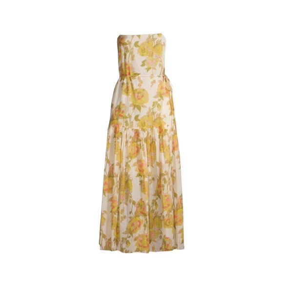 Rebecca Taylor Yellow Floral Maxi Dress NWT - Picture 5 of 11